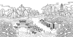 虫子吃草长不大采集到线稿图案