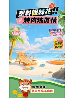 放肆烤，任性吃｜夏日烤肉店直播间背景 - 小红书