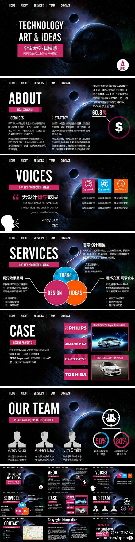  宇宙太空·科技感----网页导航式企业...