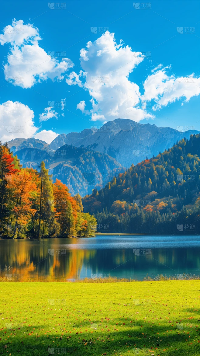 风光通用实景湖泊绿植场景图片素材素材-花瓣网