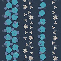 简单可爱的图案在小规模的花。