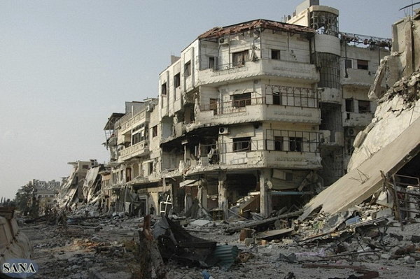 叙利亚两派战势惨烈 城市变为废墟(2) ...