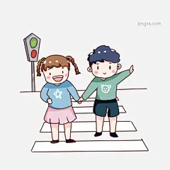 手绘卡通安全过马路图片大小2000x2000px 图片尺寸512.04 KB 来自PNG搜索网 pngss.com 免费免扣png素材下载！交通安全#卡通手绘#可爱人物#装饰图案#