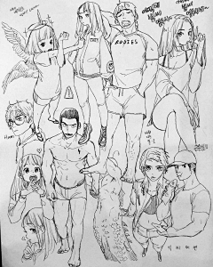 林纪行采集到线稿，速写
