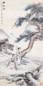 【听松图 镜片 设色纸本】拍卖品_图片_价格_鉴赏_绘画_雅昌艺术品拍卖网