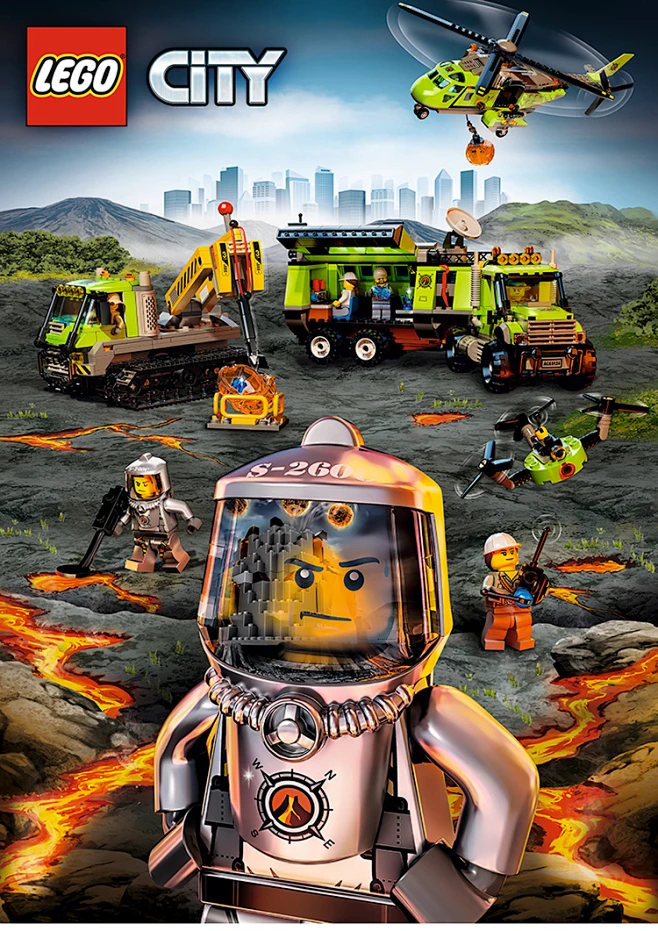 7月新品LEGO 乐高城市系列City 60120 火山入门套装积木玩具趣味-淘宝网-花瓣网
