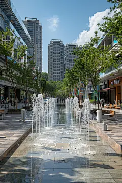 商业街广场空间设计效果图