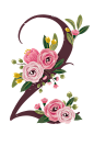 png彩铅鲜花文字玫瑰数字设计 创意花朵装饰艺术字 阿拉伯数字   2
@冒险家的旅程か★