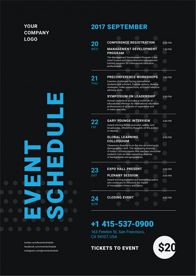 Event Schedule Poster Design