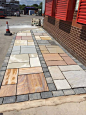 Ethan Mason's first natural stone display at Tipper's Builders Merchant, Nuneaton.   Designed and fitted by Alliance Landscapes, Hinckley. Amazing work and amazing natural stone.  #naturalstone #paving #patio #gardenideas #gardendesigns #home #inspiration