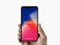 iPhone X Free Mockup #099 手持苹果手机正面场景展示 :  