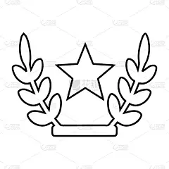 成就、荣耀、月桂、星星、成功、胜利、花环
