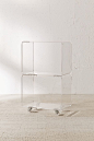 Slide View: 3: Locklear Rolling Acrylic Cube Storage