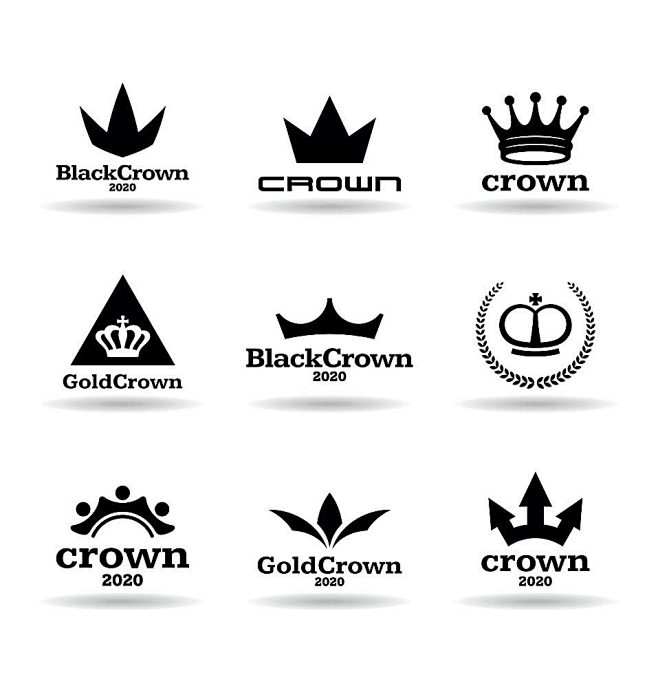 黑色皇冠logo设计