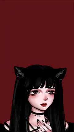 个性女生手绘插画高清手机壁纸