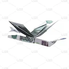 纸钞折纸飞机