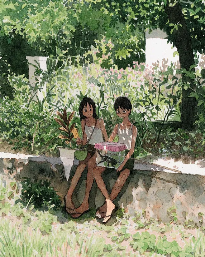 浪漫温馨！12张双人主题插画作品欣赏-花瓣网