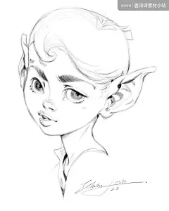 M565 Esben Lash 手绘 插画 欧美 卡通 头像 线稿 作品 参考资料-淘宝网