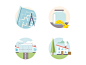Flat Residential Real Estate Icons set.2