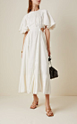Revitalize Cutout Linen-Blend Midi Dress