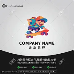 轮滑潮流运动培训教育LOGO