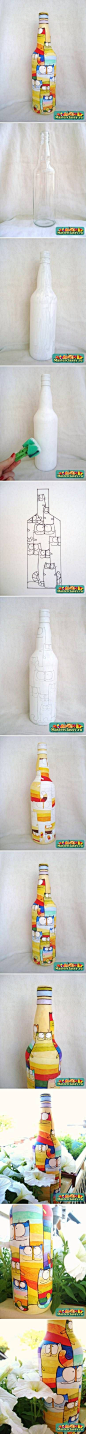 DIY Bottle of Acrylic Cat Painting DIY Projects / UsefulDIY.com