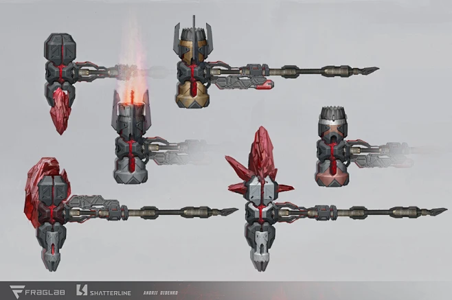 Weapon. Crystal gun. Version-花瓣网