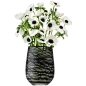 LSA International LSA Silk Vase Black Small ❤ liked on Polyvore featuring home, home decor, flowers, plants, fillers, floral, lsa international, modern home decor, modern home accessories and black bear home decor