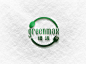 绿活logo 沙拉 健康 绿色 食品 英文字体