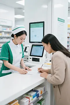 药店货品售货员职业肖像