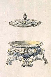 文艺复兴时期金银器，彩铅作品CCI中国动漫插画 #采集大赛#@北坤人素材