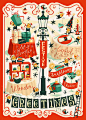 Four Seasons - Christmas : Holidays illustrated campaign for the Four Seasons Hotel, Dublin