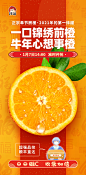 橙子预热海报 水果