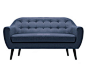 Ritchie 2 Seater Sofa, Scuba Blue