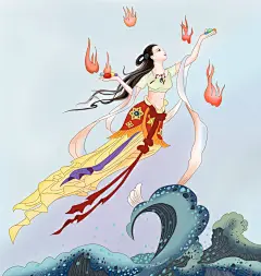 ipad绘制的《女娲补天》 - 小红书