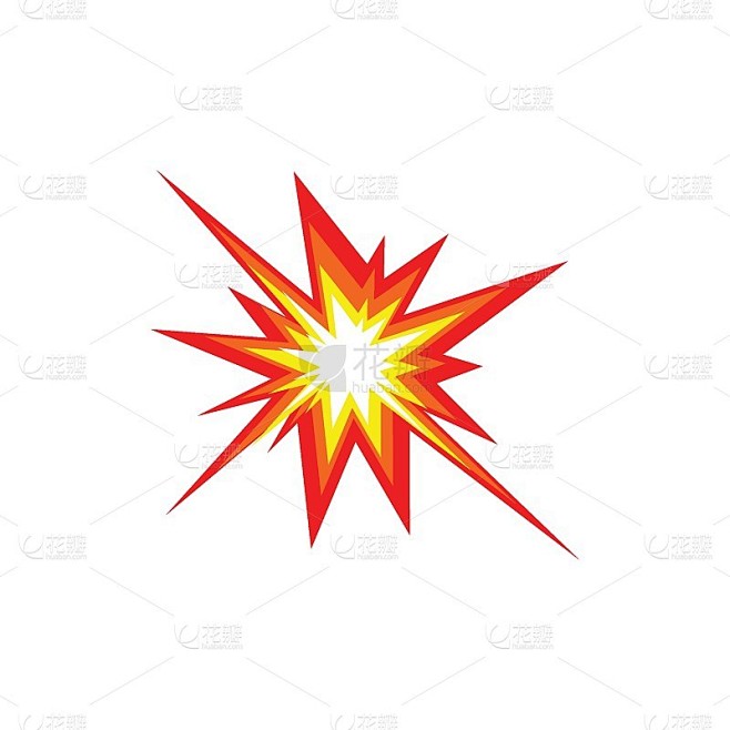爆炸图标矢量插图