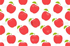 苹果,四方连续纹样,活力,清新,多样,食品,水果,夏天,标签,白色
