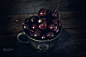 Ripe juicy cherries with drops of dew in a clay pot in a rustic style. by oxana medvedeva on 500px