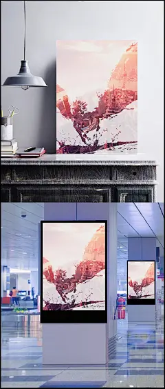 马到功成展会海报|海报,展会海报,展翅,飞马,城市,展览会,水彩喷溅,城市建筑风景,地标,金融地产,广告背景,剪影,商务/科技,背景图