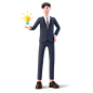 Businessman having idea 商务办公室白领