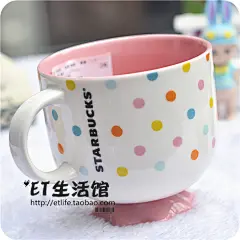 星巴克杯子 正品 2017夏日新款糖果粉色蓝绿甜蜜一夏马克杯情侣杯-淘宝网