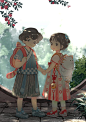 古风插画｜画师loli武士，汉服，明朝元素
