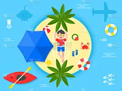 夏天,海滩,男人,海洋生命,浮标,吊床,图像,海洋,度假