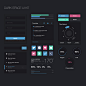 Dark Space UI Kit : Spacecraft UI kit based on a flat design.