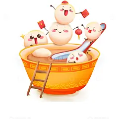 元宵节拟人化元宵汤圆高清模板免费下载-趣麦麦图