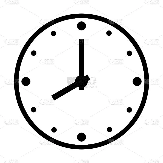 时钟的矢量图标。平板风格的手表符号图片_其他图片图片素材-花瓣网