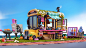 3D art blender3d cute game Isometric Vehicle