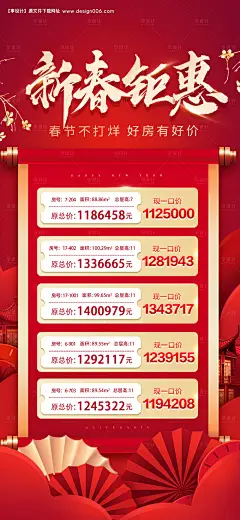 源文件下载【新春钜惠特价房海报】编号：85530028292434420