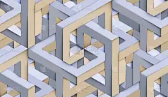 装饰折纸的3D壁纸- -紫色和棕色的几何结。高质量无缝逼真质感.