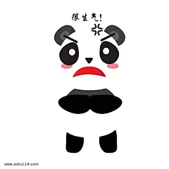 可爱小熊猫很生气表情包图片png免抠元素卡通手绘背景装饰免扣图片设计图案